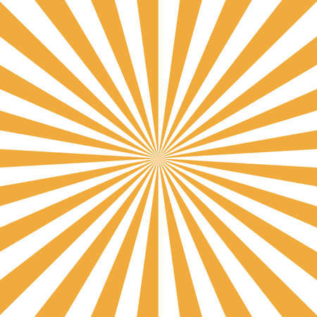 Yellow white color burst background. Rays background in retro style. Vector.のイラスト素材