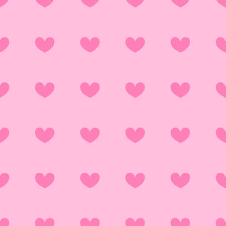 Seamless pattern with pink hearts. Vector illustration.のイラスト素材