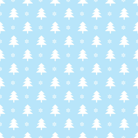 Christmas tree seamless vector patterns.Winter holidays print.