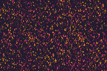 Explosion of confetti. Gold grainy abstract texture on blue background.