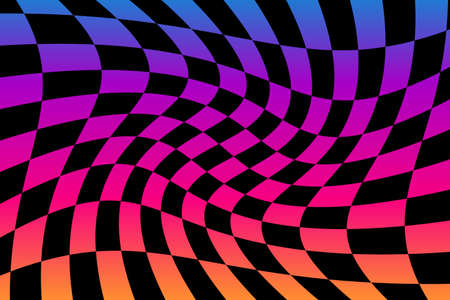 Abstract modern op art, checkered texture. Vector.のイラスト素材