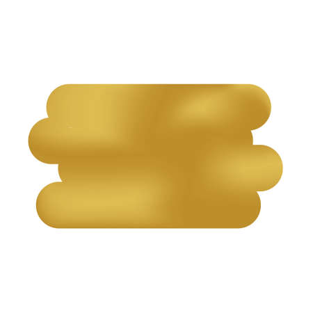 Abstract liquid gold shape, floating drop of paint with gradient. Liquid element.のイラスト素材