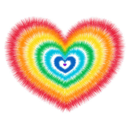Abstract optical illusion background with a heart. Vector.のイラスト素材