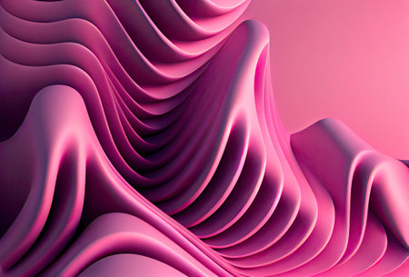 3d waves abstract background. Generative AI.の素材