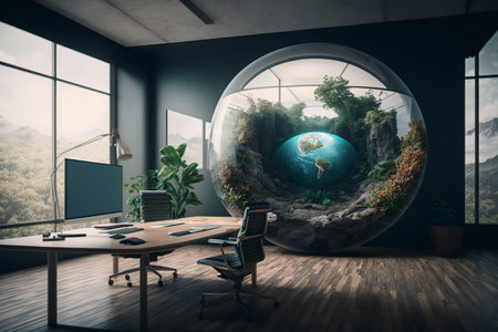 office of the future. Generative AI.の素材