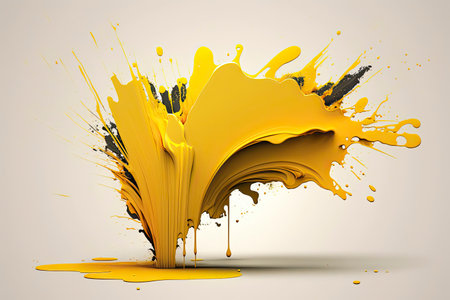 Colorful brush stroke. Bright abstract background. Generative AI.の素材