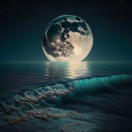 fantasy seascape. Generative AI.の素材