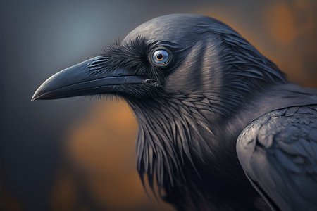 Black crow. Generative AI.の素材