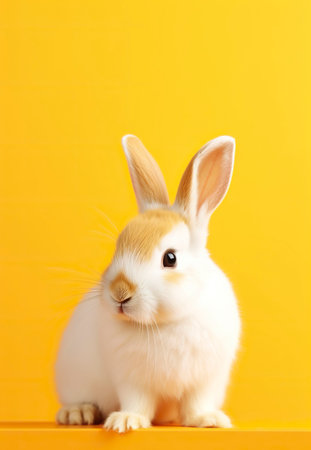 Cute bunny. Generative AI.の素材