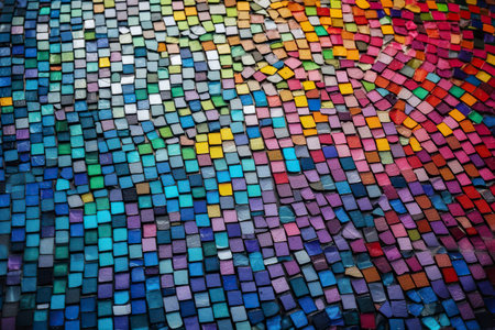 Mosaic background. Generative AI.の素材
