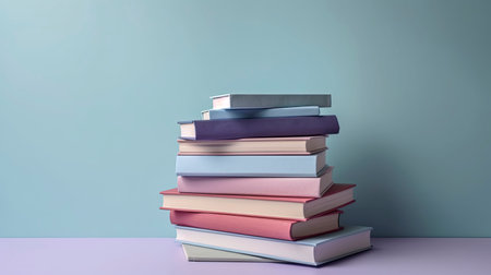 stack of books. copyspace. Generative AI.の素材
