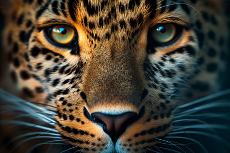 Leopard portrait with beautiful eyes. Animal portrait. Close-up.の素材