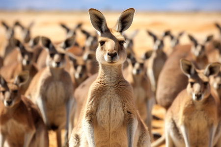 Lovely kangaroo background.の素材