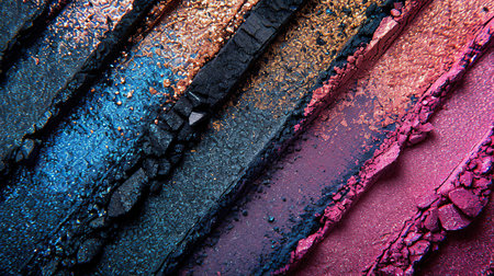 Eyeshadow palette close-up as a background.の素材