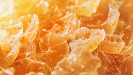 Close up of candied ginger as a background.の素材