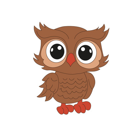 Cute cartoon owl bird.のイラスト素材
