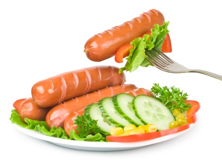 Close up of sausageの写真素材