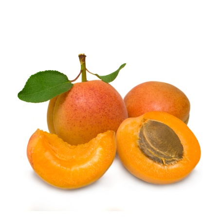 Group apricot on a white backgroundの写真素材