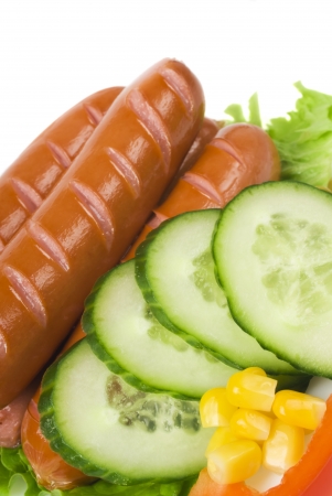 Close up of sausageの写真素材