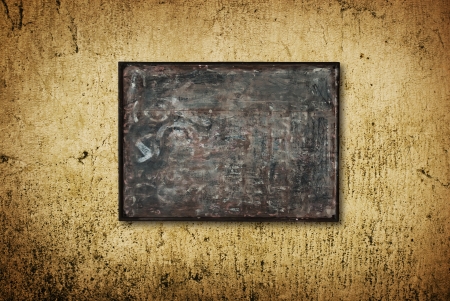 metal template on a Grunge Backgroundの写真素材