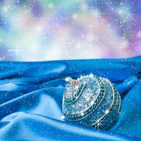 Blue christmas ballの写真素材