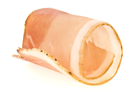 Rolled slices of hamの写真素材