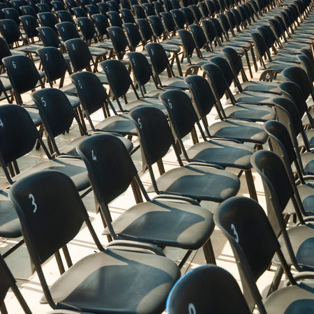 Empty numbered seats