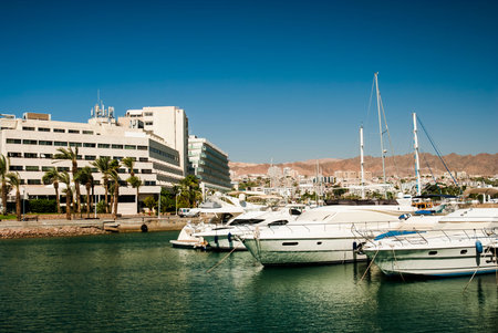 Marina with yachts