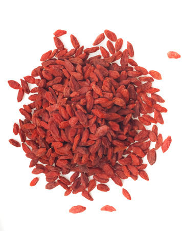 Goji berries on white backgroundの写真素材