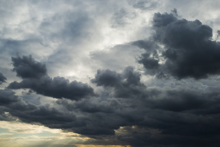 dark storm clouds before rainの写真素材