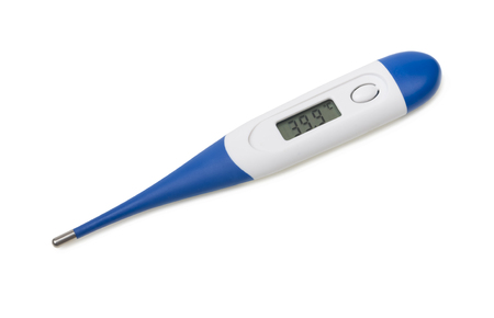 Thermometer on white backgroundの写真素材