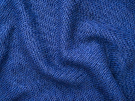 Blue Knitted Fabric Texture, Background