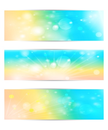 Set with the sun and the bokeh  Vector EPS10 のイラスト素材