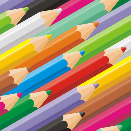 Vector seamless background with colored pencilsのイラスト素材