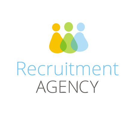 Abstract vector logo for recruitment agencyのイラスト素材