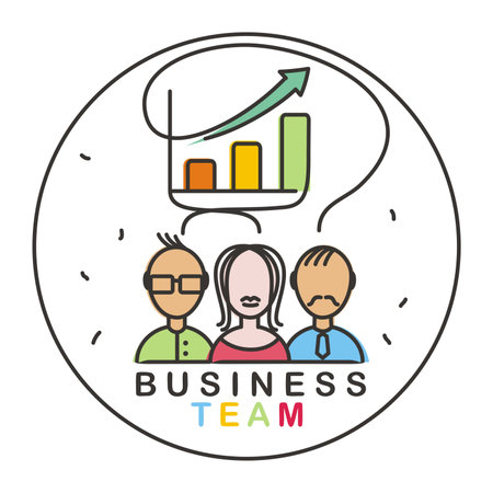 Team of people is thinking about the taskのイラスト素材