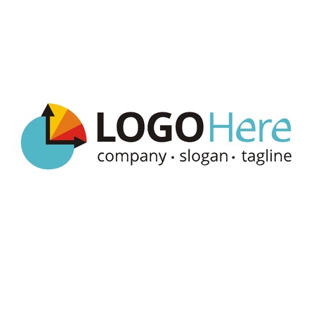 Logo with an image of the clock and time on themのイラスト素材