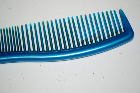 Dirty and unwashed old hair comb/tooth comb