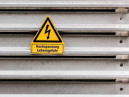 High Voltage Warningの写真素材