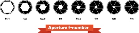 Vector graphic illustration of a camera aperture with 6 bladesのイラスト素材