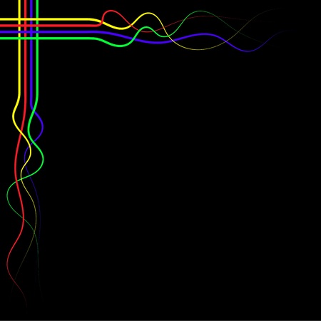 Four line pattern at the left and upper sideのイラスト素材