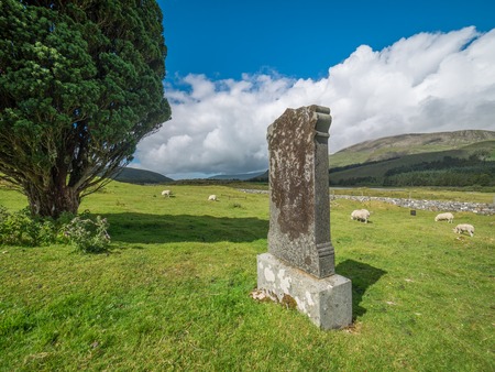 Unnamed gravestone in the scottish highlandsの写真素材