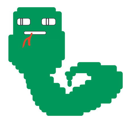 illustraiton green snake with forked tongue