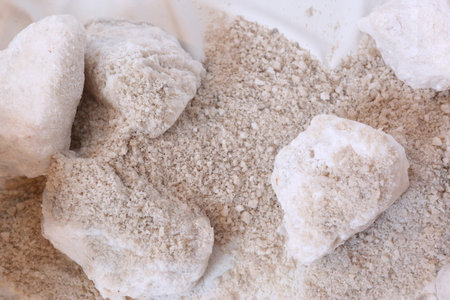 coarse grained salt stones close up photo