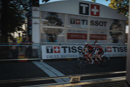 The UCI Cycling event from 2019 in Harrogate and Yorkshire, Englandのeditorial素材