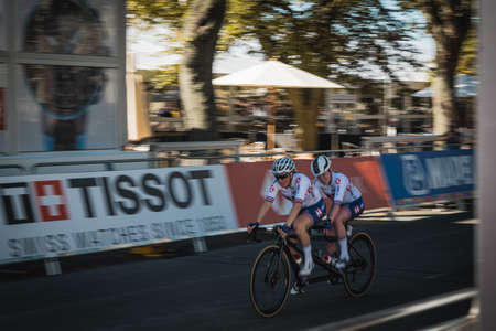 The UCI Cycling event from 2019 in Harrogate and Yorkshire, Englandのeditorial素材