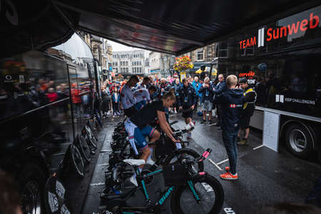The UCI Cycling event from 2019 in Harrogate and Yorkshire, Englandのeditorial素材