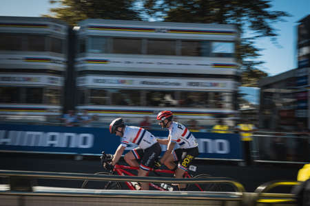 The UCI Cycling event from 2019 in Harrogate and Yorkshire, Englandのeditorial素材