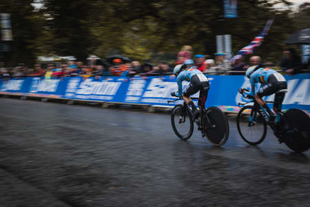 The UCI Cycling event from 2019 in Harrogate and Yorkshire, Englandのeditorial素材