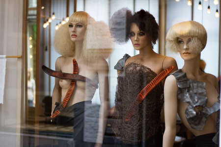 Mannequins in the shop windowのeditorial素材